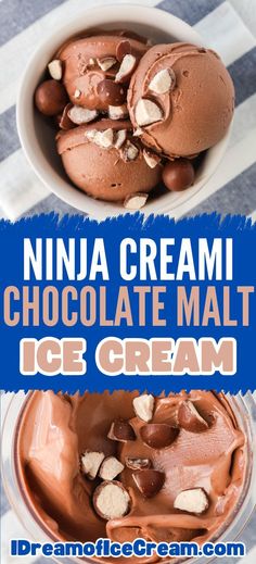 This Ninja Creami chocolate malt ice cream recipe is perfection! It's rich and creamy, with the toasty, nutty flavor of malt powder. And don't forget to add some Whoppers as a garnish! Sugar Free Pudding