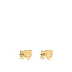 LOUIS VUITTON® - Lv Heart Earrings - Gold Earrings Louis Vuitton, Lv Earrings, Eternal Symbol, Louis Vuitton Gifts, Louis Vuitton Official Website, Trunk Bag, Love And Romance, Jewelry Essentials, Wallet Pouch