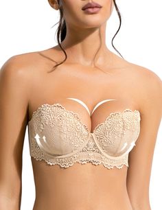 PRICES MAY VARY. Multiple Ways to Wear: Our strapless convertible mutiway bra offers endless possibilities when it comes to styling. With removable and adjustable straps, you can wear it as a traditional bra, a halter neck, crisscross, one-shoulder, or even go strapless. This versatility makes it the perfect choice for a wide range of outfits and occasions. Unmatched Lift and Support: Our push-up padded underwire bras are specially designed to lift and support your bust, enhancing your curves li Clear Strap Bra, Push Up Strapless Bra, Underwire Bras, Push Up Pads, Everyday Bra, Strapless Tops, Casual Spring, Strapless Bra, Lingerie Collection