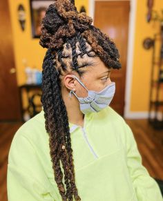 Cute Locs, Military Loc Styles, Loc Styles, Locs, Crochet Earrings, Dreadlocks, Hair Styles, Crochet, Hair