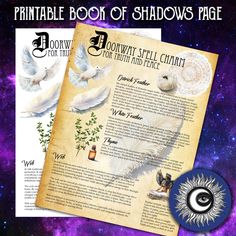 the printable book of shadows page