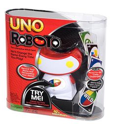 the uno robot toy is in its packaging