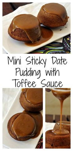 mini sticky date pudding with toffe sauce is an easy and delicious dessert for the whole family