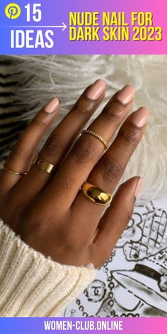 Classy and Chic: Beautiful Nude Nail Ideas for Dark Skin Gel Nails For Indian Skin Tone, Nails Acrylic Dark Skin Tone, Nude Nails On Dark Skin, Brown Nail Polish On Dark Skin, Neutral Nail Polish Dark Skin, Nude Nails Dark Skin Tone, Nails On Dark Skin Hands, Nude Nail Polish For Dark Skin, Nail Ideas For Dark Skin