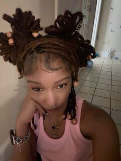 Loc Styles For Homecoming, Cute Easy Loc Styles, Loc Outfit Ideas, Cool Loc Hairstyles, 90s Hairstyles Locs, Homecoming Hairstyles Locs, Wedding Guest Locs Hairstyles, Loc Styles For Hoco, Fancy Loc Hairstyles