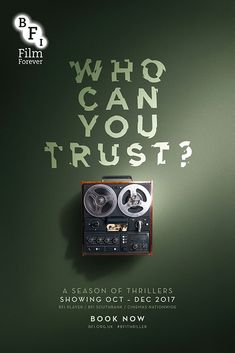 a movie poster with the words who can you trust? written in white on a green background