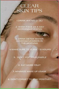 Achieve glowing, clear skin effortlessly! 🌟✨ Discover tips and routines to maintain a radiant complexion, free from blemishes and impurities. Embrace healthy habits, nourishing skincare, and simple solutions for a flawless look every day. 💧🧖‍♀️ #ClearSkin #GlowingSkin ✨ #SkinCareRoutine #FlawlessSkin 🌿 #HealthySkin 💚 #RadiantComplexion #BlemishFree 🚫 #SkinCareTips 📝 #BeautyRoutine 💅 #NaturalGlow 🌞 #SkinCareGoals 🎯 #HydratedSkin 💦 #YouthfulSkin 👶 #SkincareInspiration ✨ #SkinGoals 🌸 Clear Skin Naturally, Clear Skin Tips, Clearer Skin, Skin Routine, Perfect Skin, Skin Tips, Flawless Skin, Up Girl, Face Skin