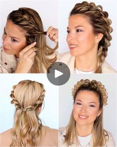 Another Braid, Braid Crown Tutorial, Crown Braids, Hair Doos, Quick Hair, Two Strand Twists, Crown Braid, Happy Hair, Hair Braids