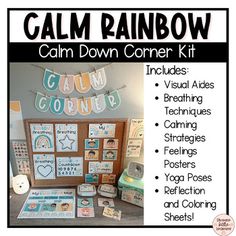 the calm rainbow activity kit with instructions and pictures