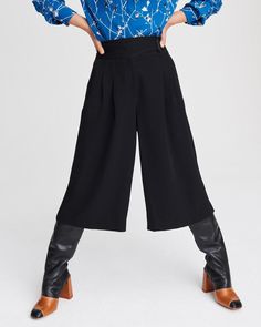 Aubrey Twill Culotte | Women Pants & Shorts | rag & bone Classic Ankle-length Wide Leg Pants For Spring, Chic High Waist Bottoms With Belt Loops, Chic High-waisted Bottoms With Belt Loops, Wide Leg Pants With Belt Loops For Day Out, Fall Wide Leg Pants With Belt Loops, Chic Wide Leg Summer Culottes, Chic Wide Leg Culottes For Summer, Wide-leg Pants With Belt Loops For Day Out, Summer Wide Leg Culottes