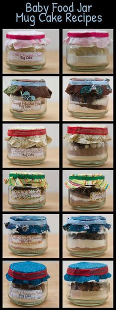 many jars filled with different types of food in each jar and labeled labels on the lids