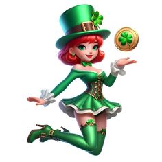 a woman dressed as a leprezi girl is flying through the air