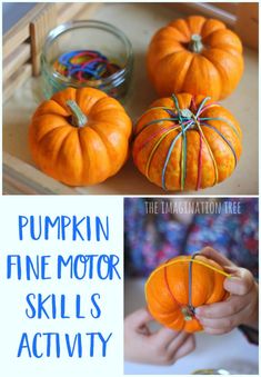 pumpkin fine motor skills activity for kids