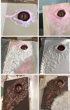 the process of making an eye in a box