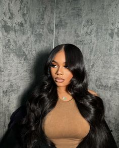 Flawless😍Love the amazing traditional install from stylist @deetoohollywood❣️  ✨ Bundle up for beautiful ✨  Follow @bombtress_hair for more hair inspirations💕    . . . . . . . . . . . . #explore #hairgoals #blackhairmag #naturalhairstyle #weaveologist #bundlesdeals #bundlesforsale #unprocessedhair #leaveoutsewin #quickweave #hairbundles #hairweaves #bodywavebundles  #bodywavehair #virginbundles #gluelessinstall #sewinweave #traditionalsewin #naturalsewin #sewins #atlweaves #atlbundles Frontal Wig Hairstyles, Curls For The Girls, Sew In Hairstyles, Hollywood Hair, Jet Black Hair, Braided Cornrow Hairstyles, Body Wave Hair, Hair Stylist Life, Hair Crush