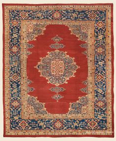 As a stylized floral carpet, high-quality antique Sultanabads are incredibly versatile. They offer graciousness and casualness at once, at home in an uptown high rise or a country estate. Presenting its center medallion on an open field format, this unique representative approaches regality in its colors and majesty in its design, while the border is slightly more relaxed and organic. An incredible depth from the vermillion and lapis striations serve to augment its visual allure.

SULTANABAD

West Central Persian Antique Carpet

11' 0" x 13' 3" (335cm x 404cm) — Circa 1900
(High-Decorative)

*Rugs are shared for educational purposes only. Availability is not guaranteed. Blue Persian Carpet, Persian Hunting Rug, Floral Carpet, Open Field, Antique Caucasian Rug, Red Orientalist Rug