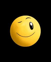 a yellow smiley face on a black background