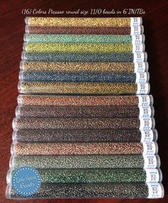 an assortment of colors and sizes of glitter