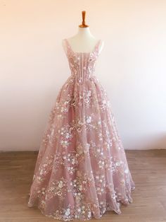 Corset Prom Dress, Dress With Embroidery, Spaghetti Strap Prom Dress, Prom Dress Ideas, Pink Wedding Dresses, Formal Wear Dresses, Corset Dress Prom, Prom Dress Stores