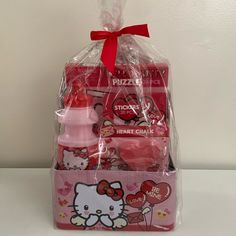 a hello kitty gift set in a plastic bag