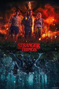 a movie poster for the film strange things