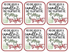 six red and white coasters with words on the bottom one says, no one holds a candle to tell you're sorry