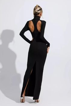 Armani Black Cutout Maxi Dress Silver Sequin Top, Glitter Wedding Dress, Mesh Jumpsuit, Back Skirt, Bandage Midi Dress, Cutout Maxi Dress, Armani Black, Prom Dress Inspiration, Maxi Jersey Dress