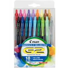 G2 18ct Gel Roller Pens - Pilot, Gel Ink Pens, Ink Pens, Cute Stationary, Cool Notebooks