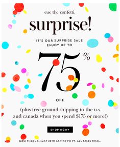 the coup for this sale is up to 75 % off