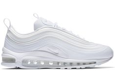 Air Max 97 Ultra 17 Triple White (W) White Air Max 97, Fire Shoes, Sneaker Lovers, Hype Shoes, White Shoes Women, Aesthetic Shoes, Nike Air Max 95, Nike Air Max 97