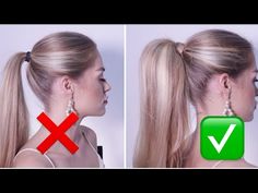 How To Make A Big Ponytail, Ponytail For Heavy Hair, How To Make A Pony Tail Look Cute Simple, Ponytail Alternatives Simple, How To Do A Full Ponytail, Super High Ponytail Hairstyles, How To Keep A High Ponytail, How To Get A High Ponytail With Volume, Volume Ponytail Fine Hair