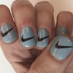 Nike Nails Sporty Nails, Nike Nails, Fun Nail Colors, Her Nails, Creative Nails, Mani Pedi, Love Nails, Nail Art Design, How To Do Nails