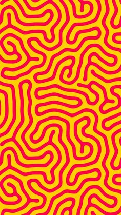 an abstract pattern with red and yellow lines on a yellow background stock photo - 1387982