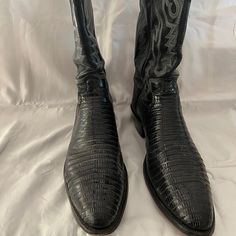 Justin Boots Black Snake Skin Plenty Of Sole Left Size 12d Snake Skin Cowboy Boots, Black Snake Skin, Black Snake, Justin Boots, Mens Shoes Boots, Boots Shoes, Boots Black, Snake Skin, Cowboy Boots