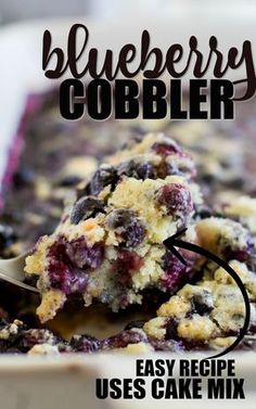 blueberry cobbler recipe uses cake mix