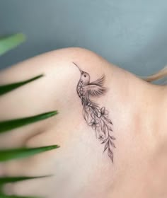 birth flower tattoo Bird Tattoos For Women, Remembrance Tattoos, Tattoos For Women Flowers, Birth Flower Tattoos, Hummingbird Tattoo, Shoulder Tattoos For Women, Feather Tattoos, Tattoos For Daughters