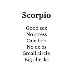 the words scorpio are written in black and white on a white background