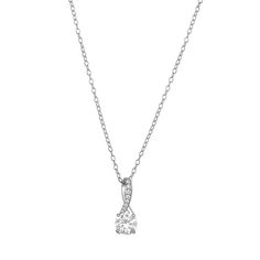 Formal Brilliant Cut Cross Pendant Jewelry, Pendant Necklace With Pave Setting In Cubic Zirconia, Sterling Silver Brilliant Cut Cross Pendant Necklace, Elegant Nickel-free Cross Pendant Necklace, Nickel-free Cubic Zirconia Pendant Necklace, Chain Lengths, Chain Length, Sterling Silver Chains, Silver Chain