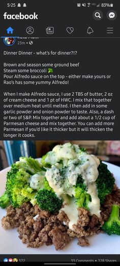 a white plate topped with broccoli and meat