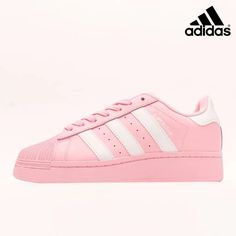 Adidas Wmns Superstar XLG 'True Pink' ID5733 Adidas Superstar Outfit, Adidas Superstar Pink, Superstar Outfit, Rose Adidas, Pretty Shoes Sneakers, Outfit Collage, Adidas Pink, Pink Adidas, Pretty Shoes