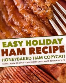 the cover of easy holiday ham recipe