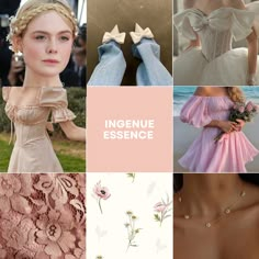 ingenue essence moodboard Cool Summer Palette, Fashion Design Collection, Seasonal Color Analysis, Romantic Outfit, Soft Summer, Color Analysis, Feminine Energy