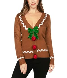 Let’s go, girls. Today we’re going out to get this bread. We ain’t just talkin’ any bread – this one’s gingerbread. Go out as the sweetest cookie Christmas has ever seen in the Women’s Gingerbread Man Cardigan! Cute and cuddly with a hint of crunch. Ugly Christmas Sweater Party Work, Plus Size Ugly Christmas Sweater, Man Cardigan, Christmas Gingerbread Man, Tipsy Elves, Christmas Cardigan, Ugly Christmas Sweaters, Christmas Outfits Women, Christmas Gingerbread Men