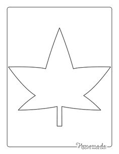 the outline of a maple leaf