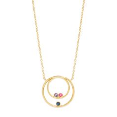 This Mother and Child Three Birthstone Gold Circle Necklace makes the perfect gift for mom or grandma. The 3/4 inch gold plated sterling silver circle necklace is personalized with three birthstones  one for you and two of your loved ones. This custom necklace comes on a 16 inch rolo chain with 2 inch extender. Coordinates Jewelry, Gold Circle Necklace, Mother Jewelry, Monogram Jewelry, Gold Circle, Silver Circle, Cz Stud Earrings, Engraved Jewelry, Circle Necklace