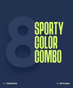 the 8 sporty color combo logo is shown in green and blue, with an eight on