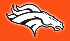 the denver football team logo on an orange background