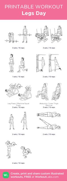 the printable workout poster shows how to do an exercise