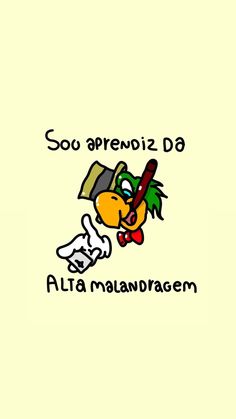 an image of a cartoon character with the words, so arrendiz do