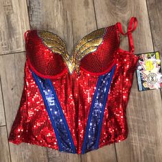 Wonder Girl Corset And Shorts Gotham City Finest Sequins Shorts And Corset Corset Size Large Shorts Med-Large ( 10-14) Corset And Shorts, Girls Corset, Two Piece Shorts Set, Leopard Shorts, Lululemon Hotty Hot Shorts, Ripped Jean Shorts, Hotty Hot Shorts, Tommy Hilfiger Shorts, Lilly Pulitzer Shorts